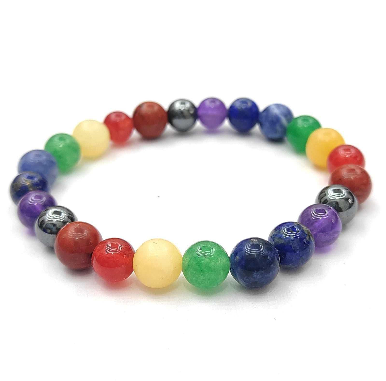 Seven Chakra Natural With Certified Stone Beads Bracelet